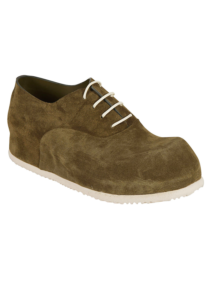 Premiata Flat Shoes Green Calf Leather