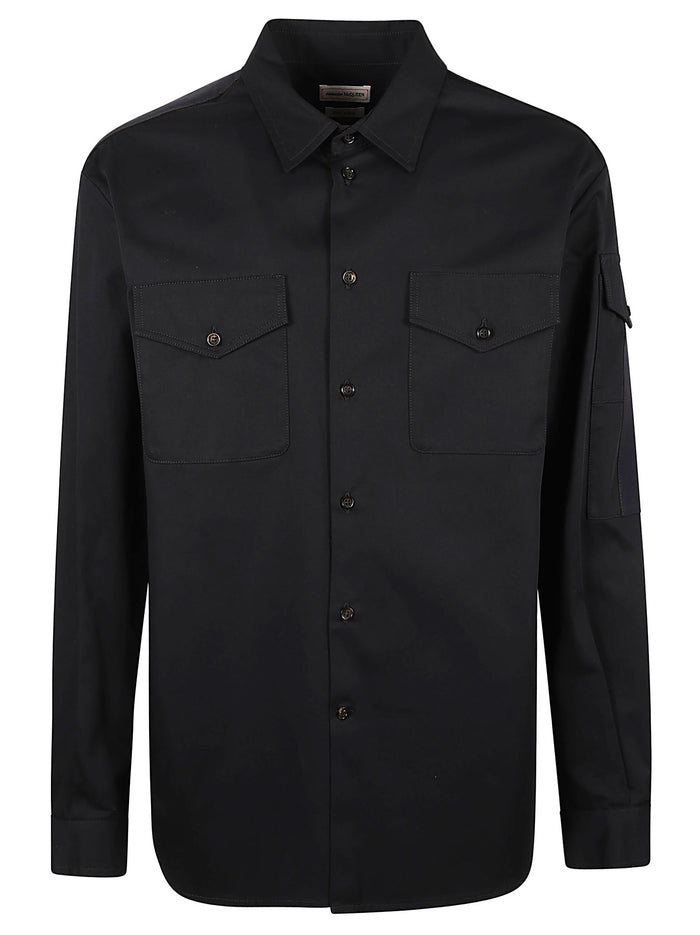 Alexander McQueen Shirts Blue Cotton