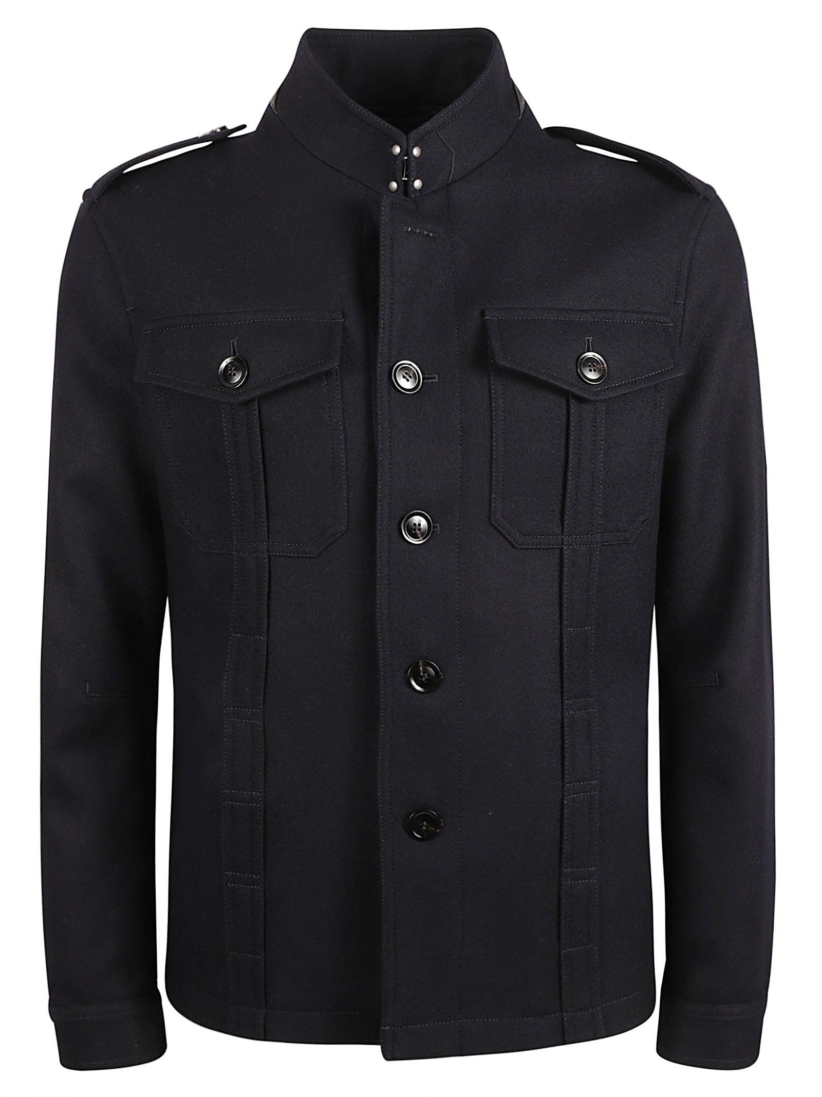 Tom Ford Coats Blue Wool
