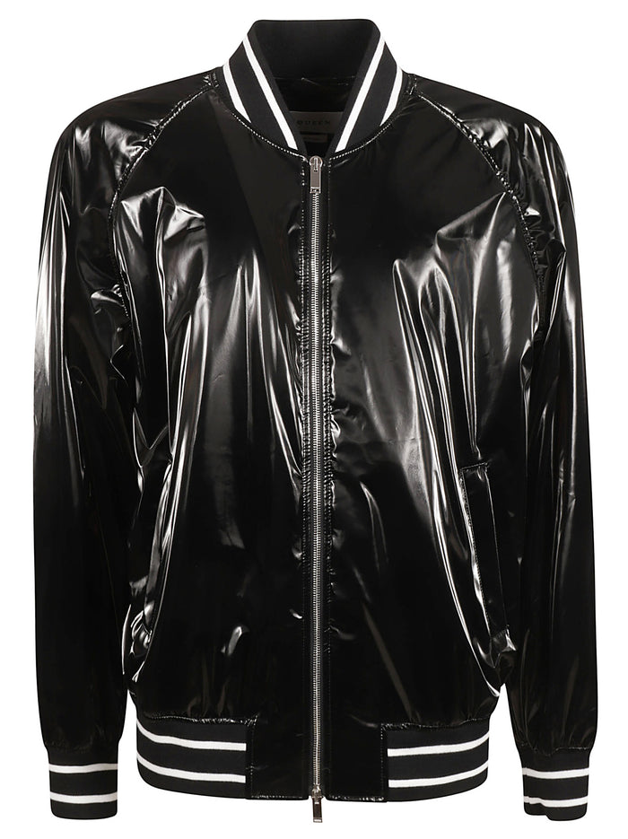 Alexander Mcqueen Coats Black Polliamide