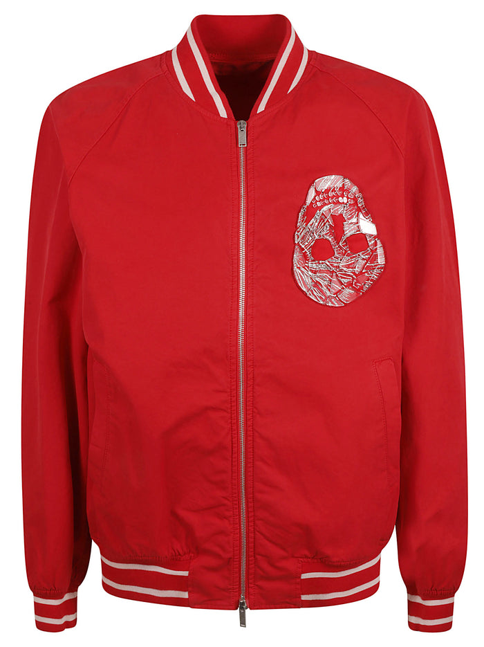 Alexander McQueen Coats Fire Red Cotton