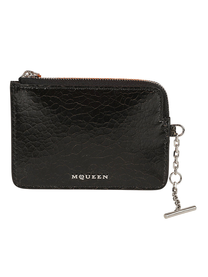 Alexander McQueen Wallets Black/caramel/silver Calf Leather