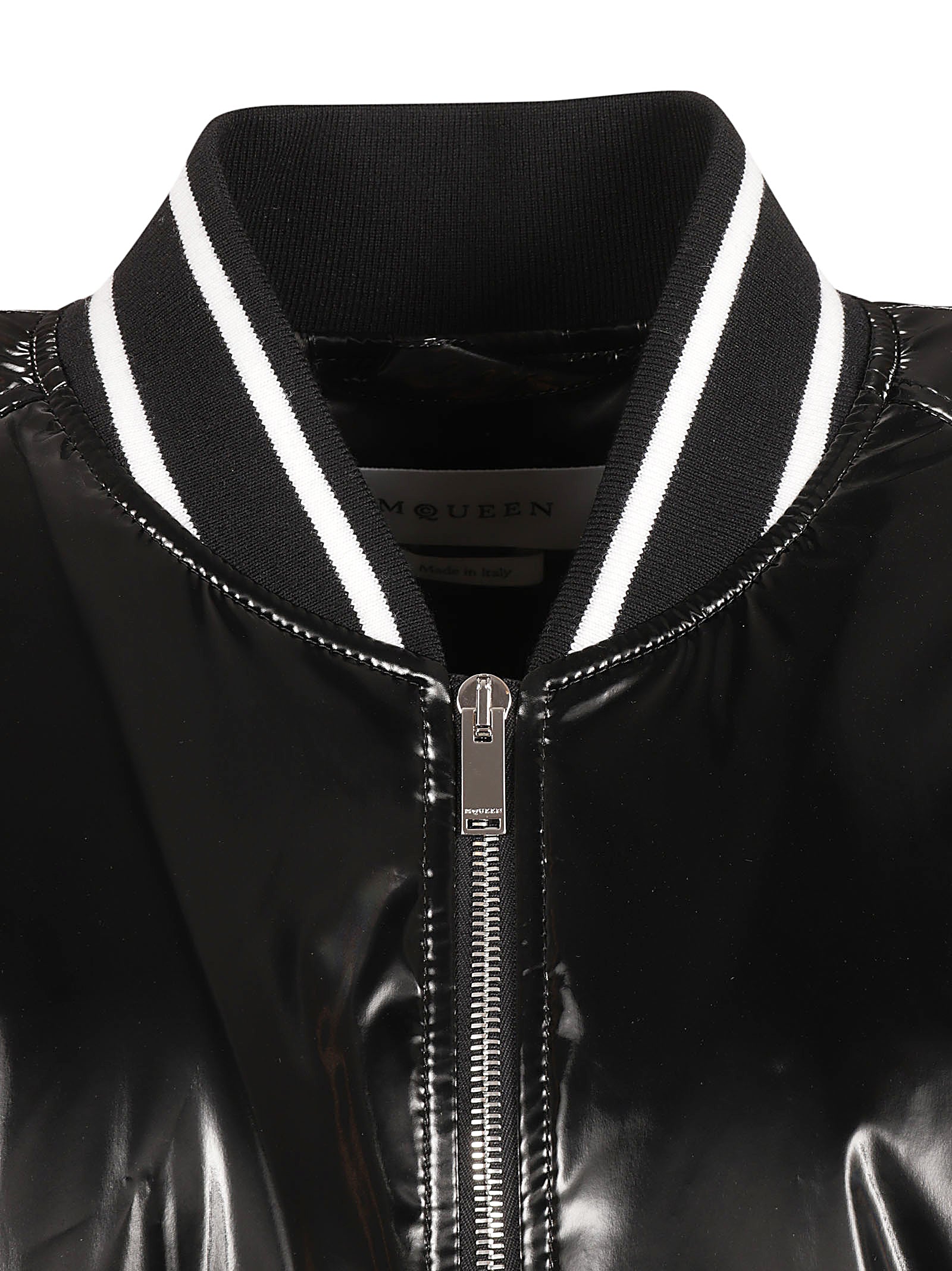 Alexander Mcqueen Coats Black Polliamide