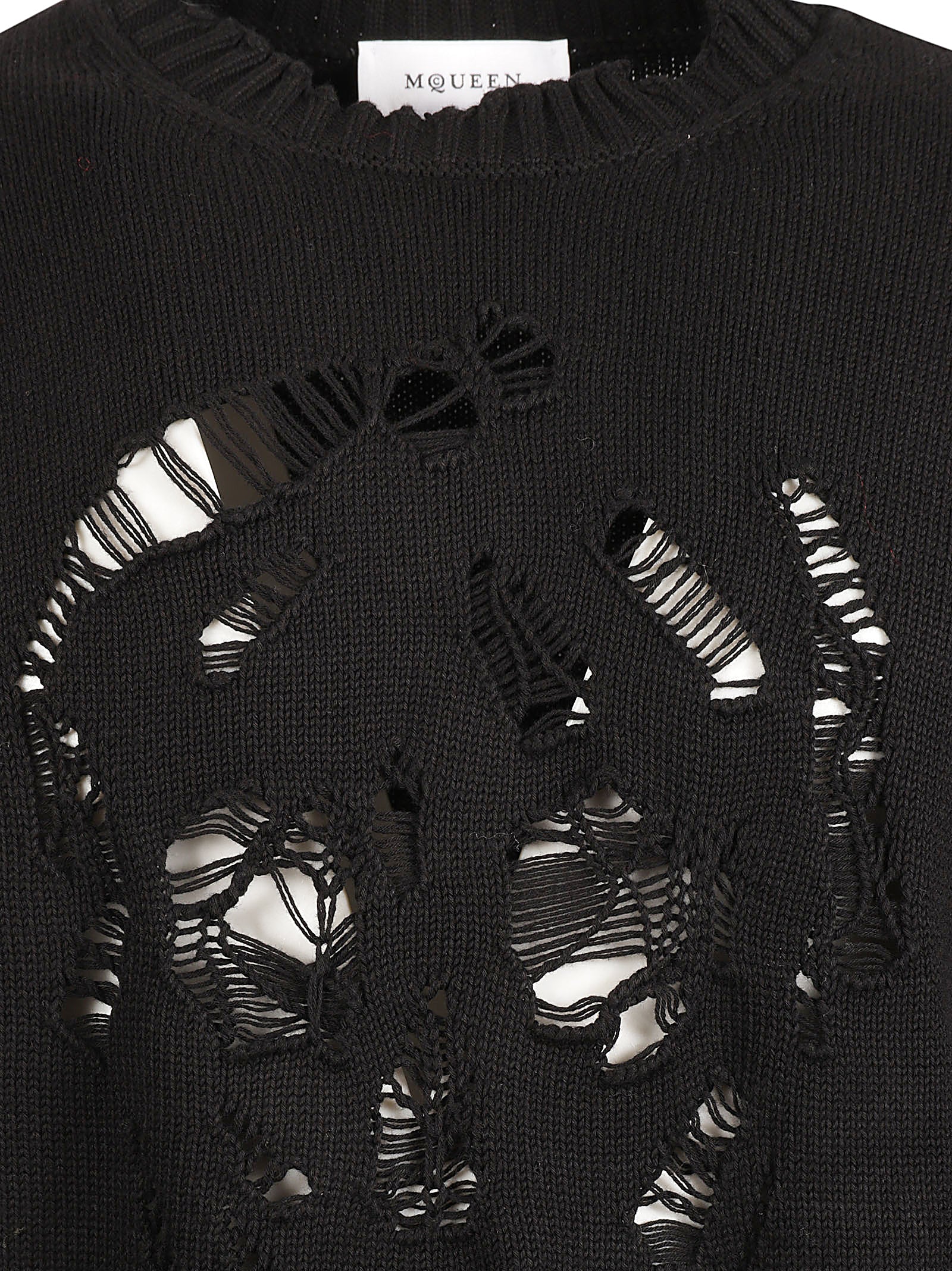 Alexander McQueen Sweaters Black Cotton