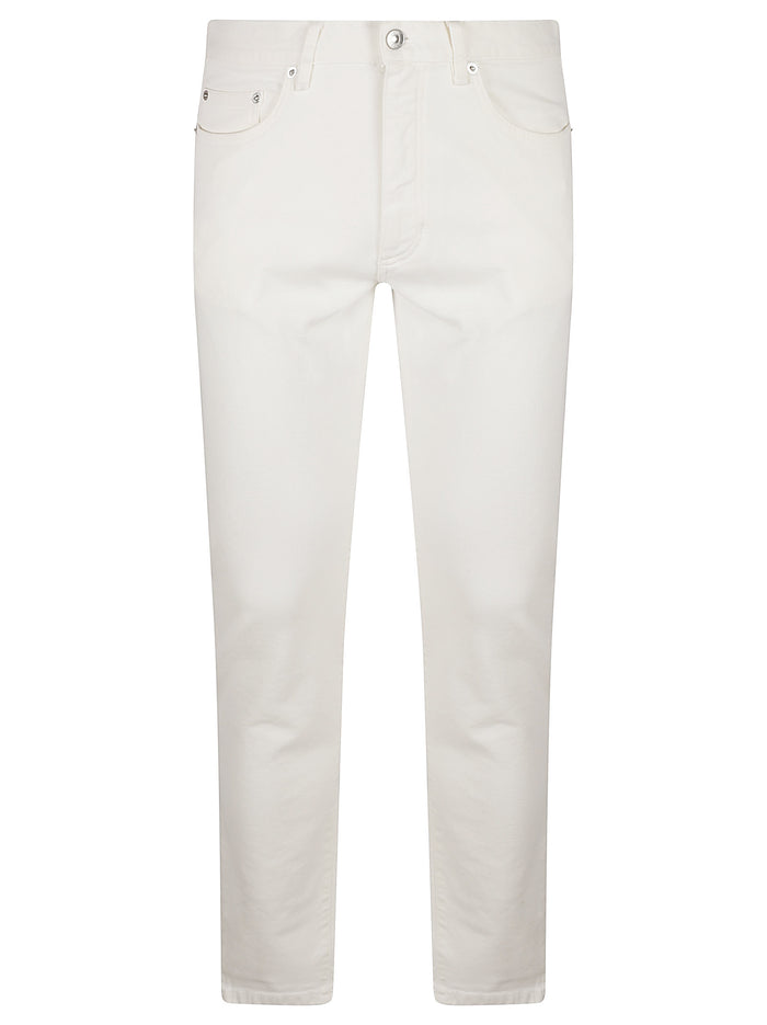 ZEGNA Trousers Bianco Naturale Unito Cotton Lycra