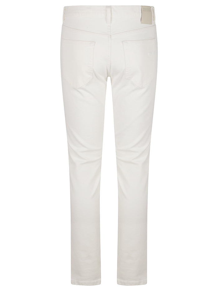 ZEGNA Trousers Bianco Naturale Unito Cotton Lycra