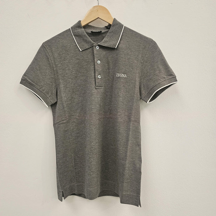 ZEGNA T-shirts and Polos Grigio Medio Cotton Lycra
