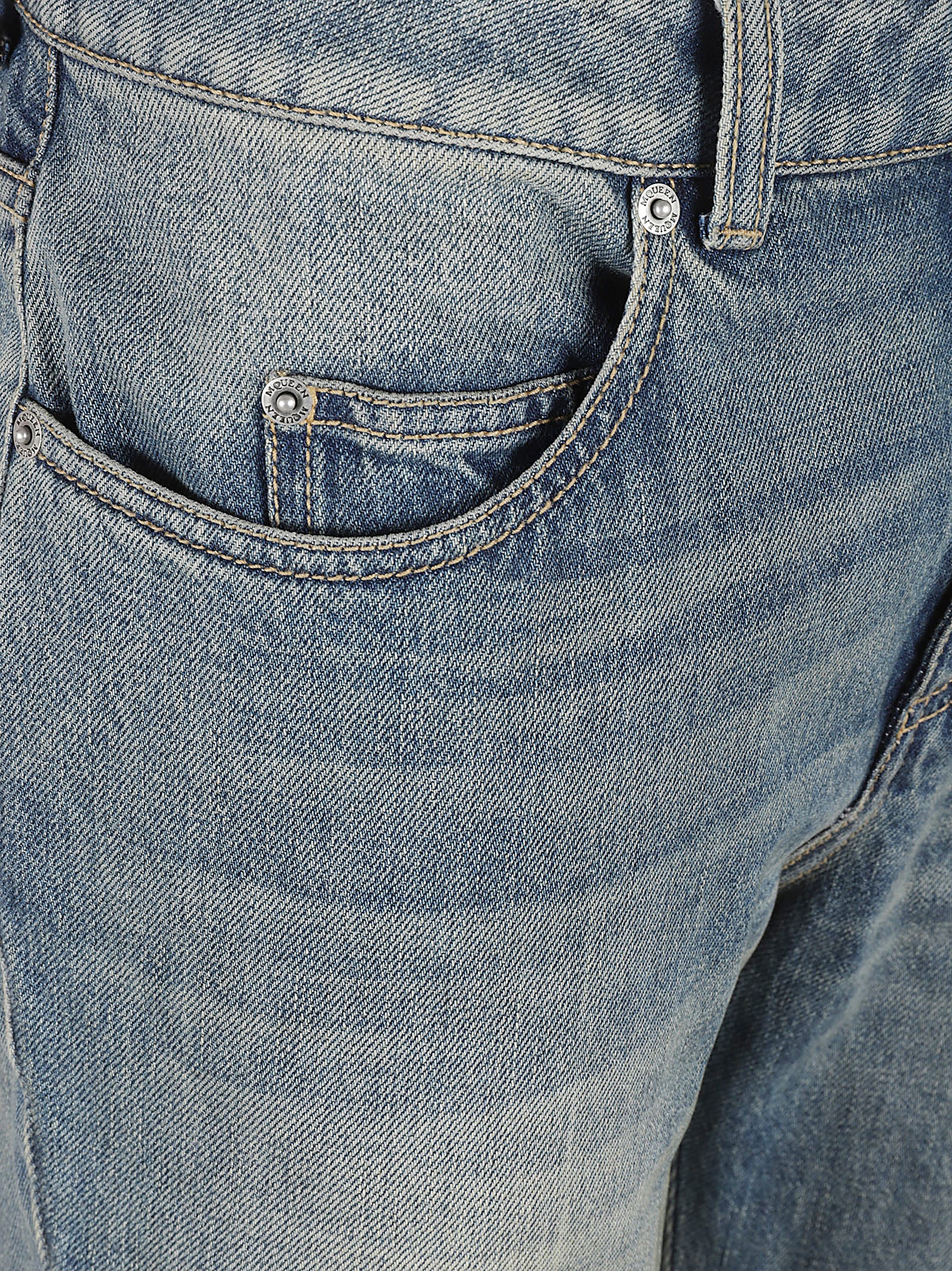 Alexander McQueen Jeans Indigo Stonewashed Cotton