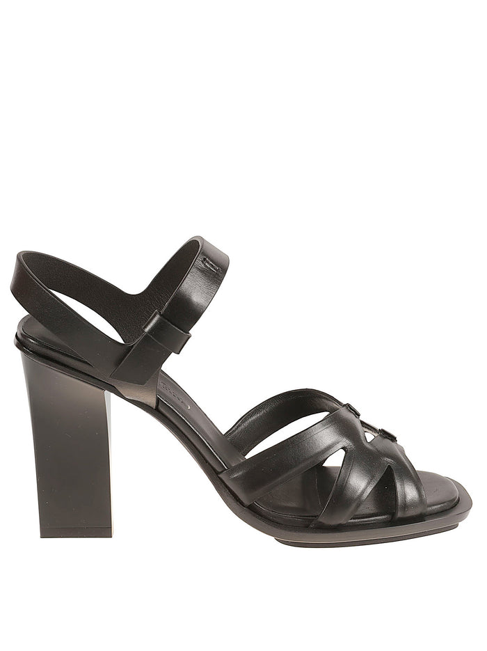 Max Mara With Heel Black Leather Cattle Bos Taurus