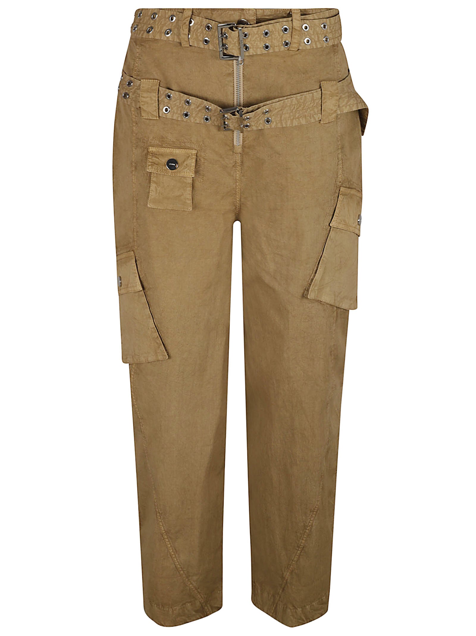 Ganni Trousers Lark Organic Cotton Elastane