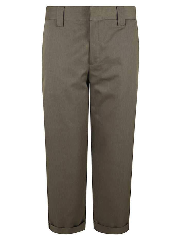 Golden Goose Trousers Military Green Cotton