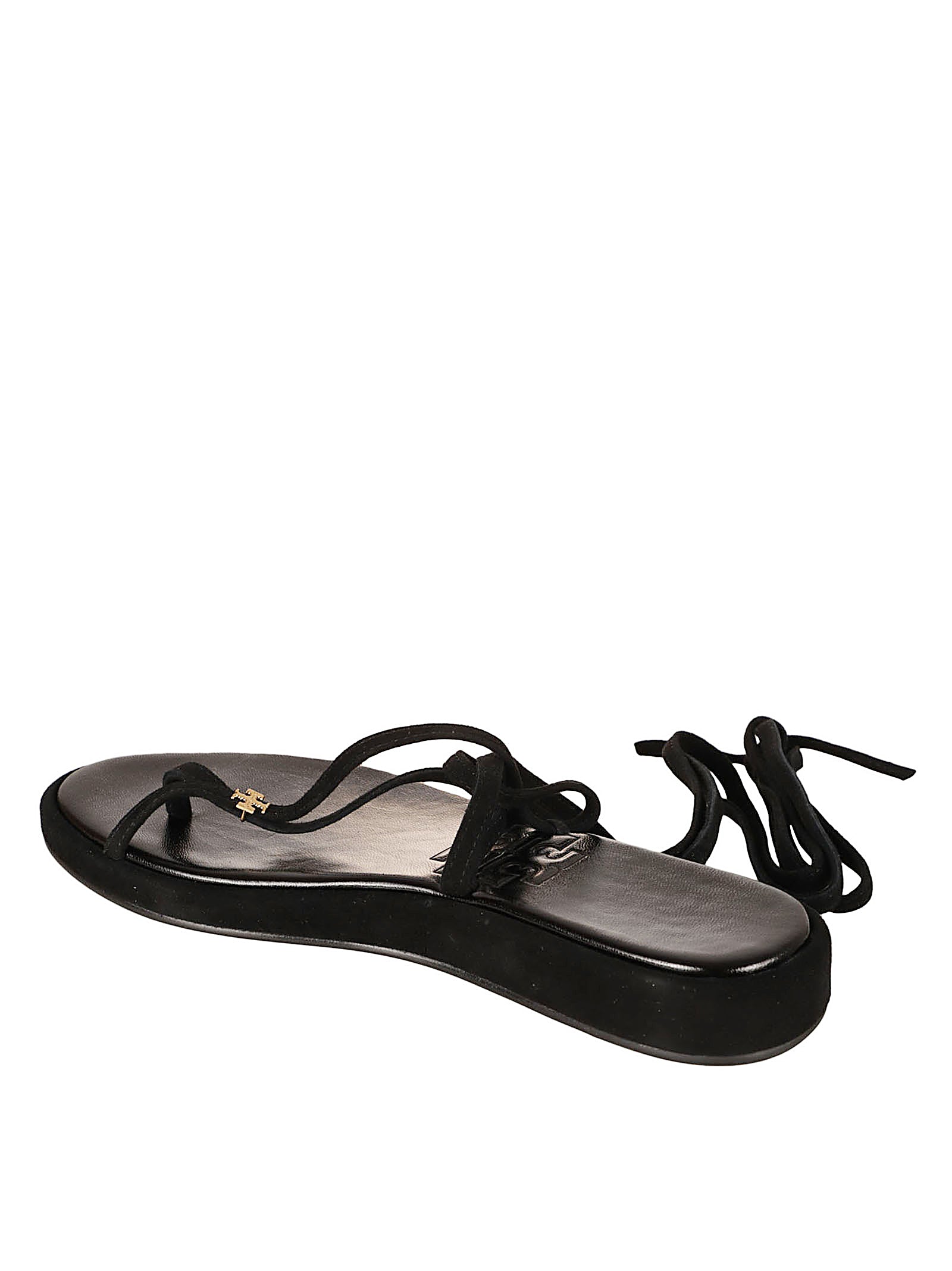 Tory Burch Sandals Perfect Black Ovine Suede