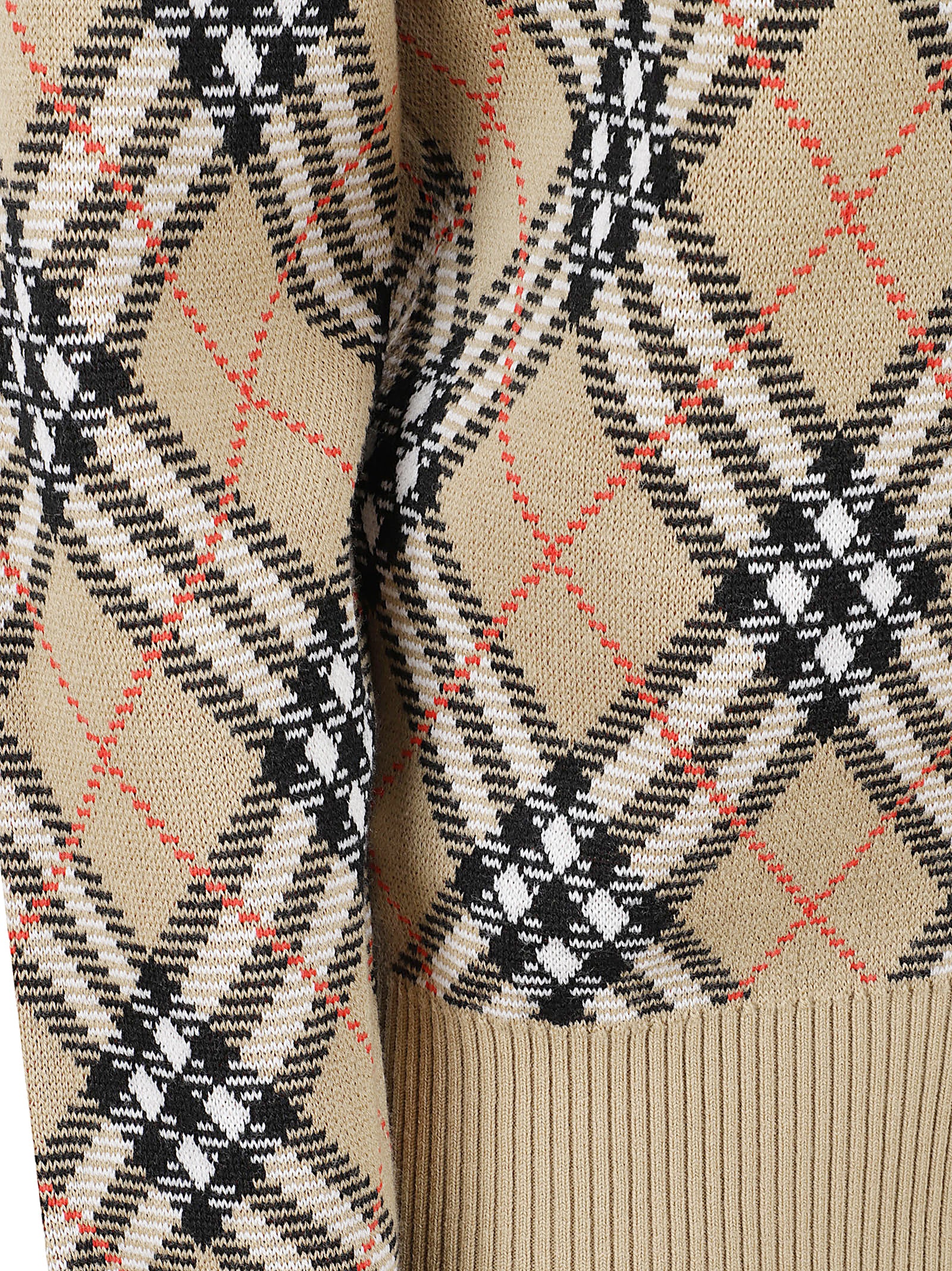 Burberry Sweaters Sand Ip Check Wool Polyester