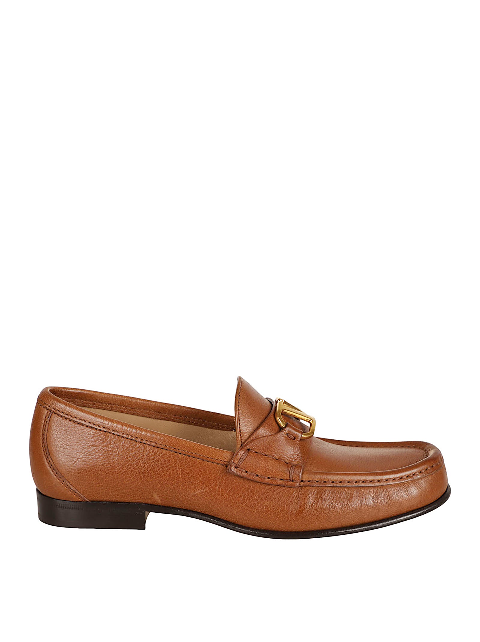 Valentino Garavani Flat shoes Tobacco Buffalo Leather