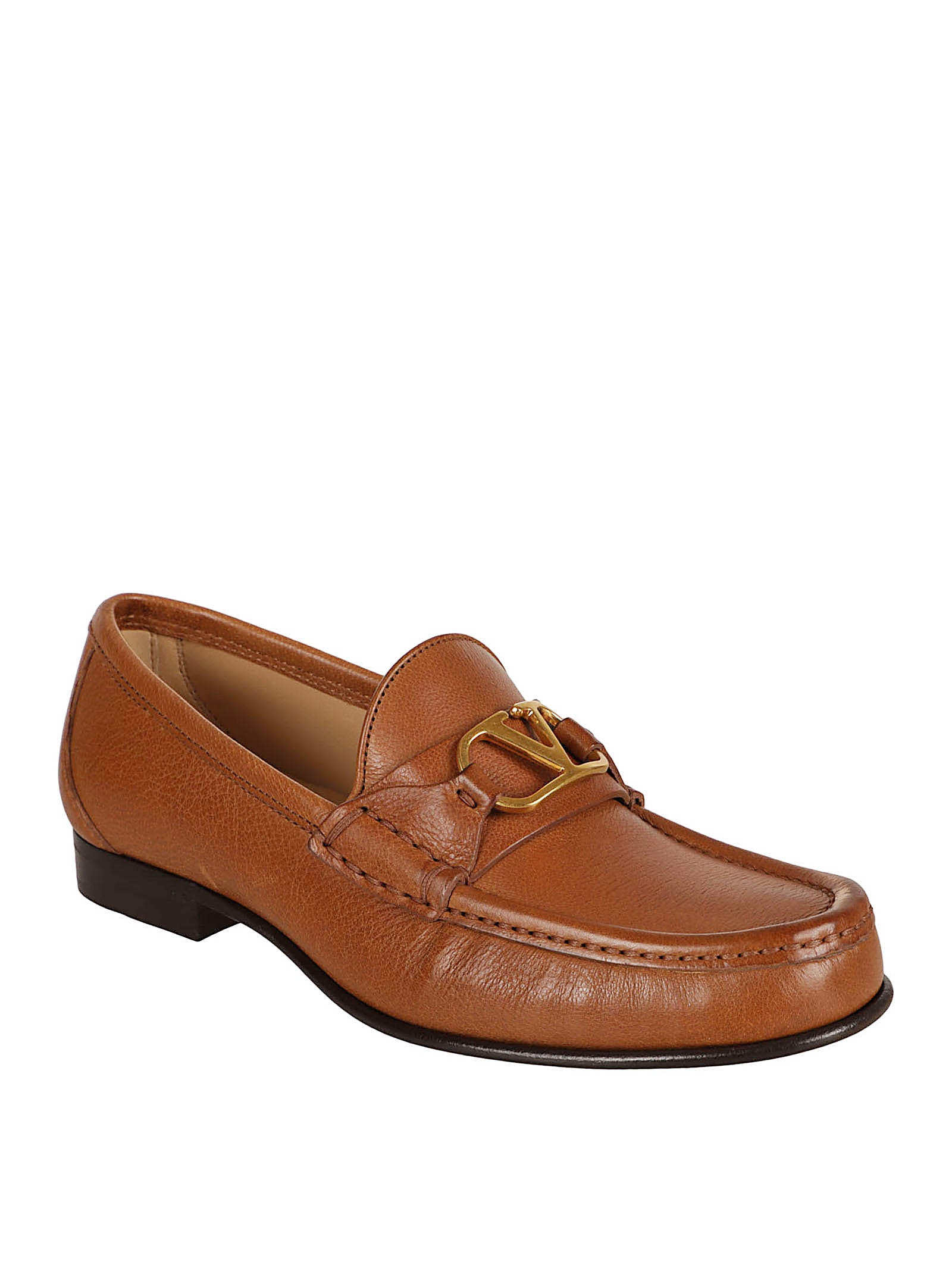 Valentino Garavani Flat shoes Tobacco Buffalo Leather