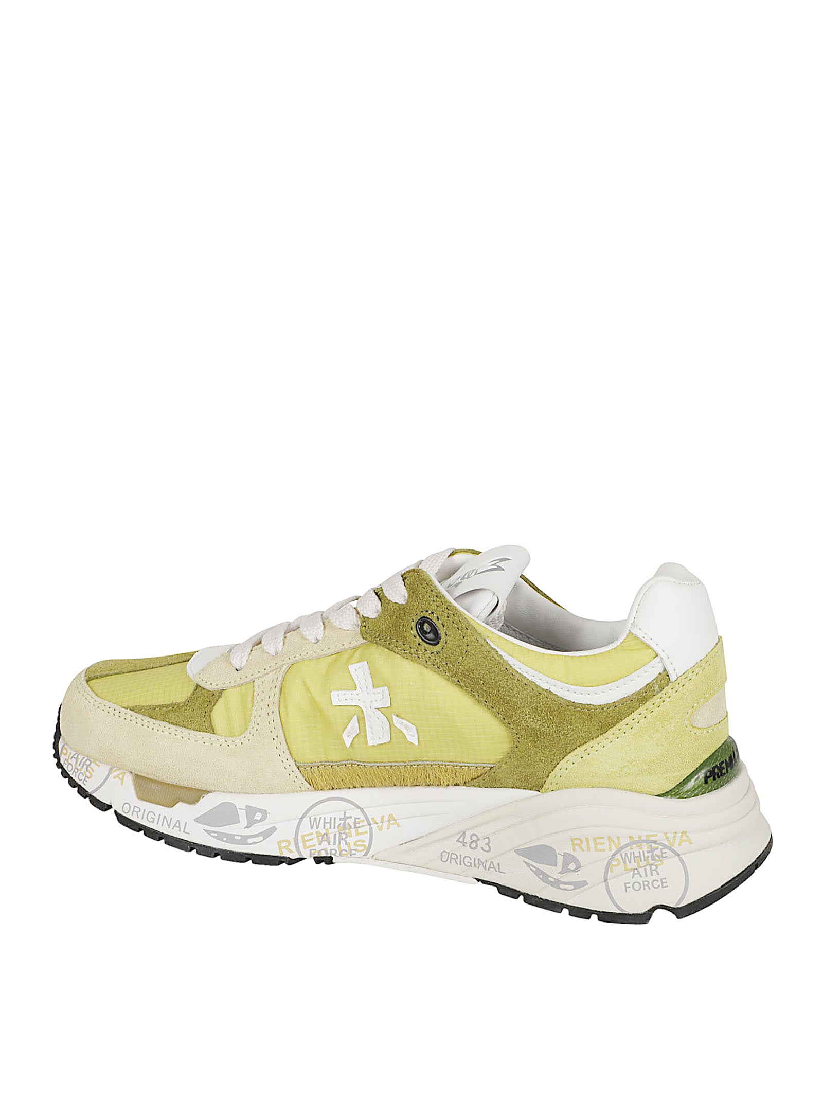 Premiata Sneakers Green Calf Leather Hairy Pa Pu