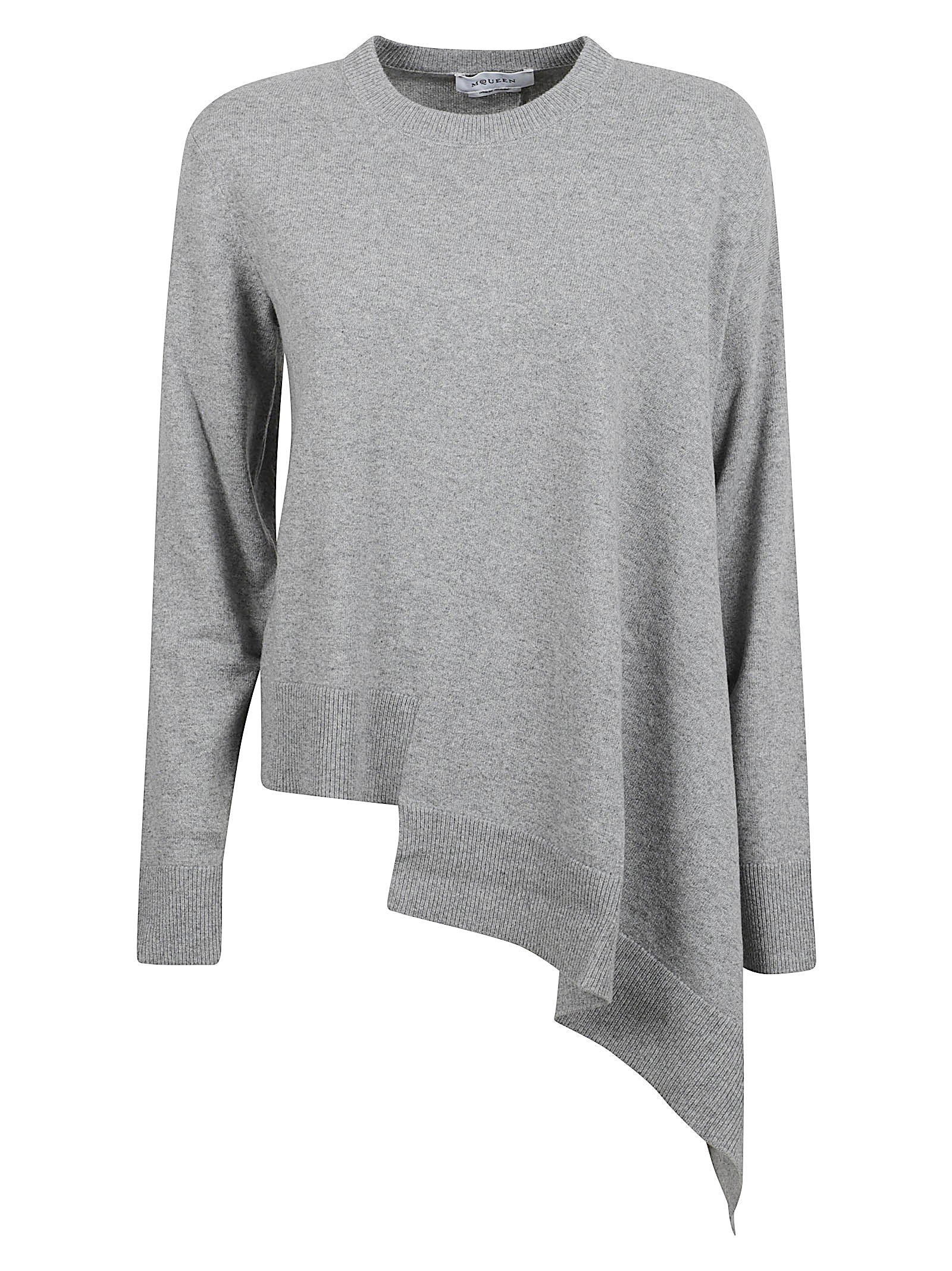 Alexander McQueen Sweaters Pale Grey Melange Cashmere