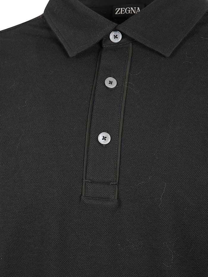 ZEGNA T-shirts and Polos Black Cotton