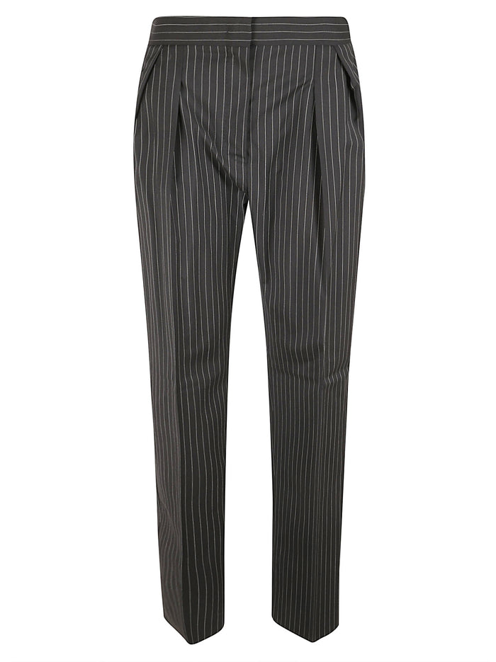 Max Mara Trousers Black Virgin Wool Ovis Aries