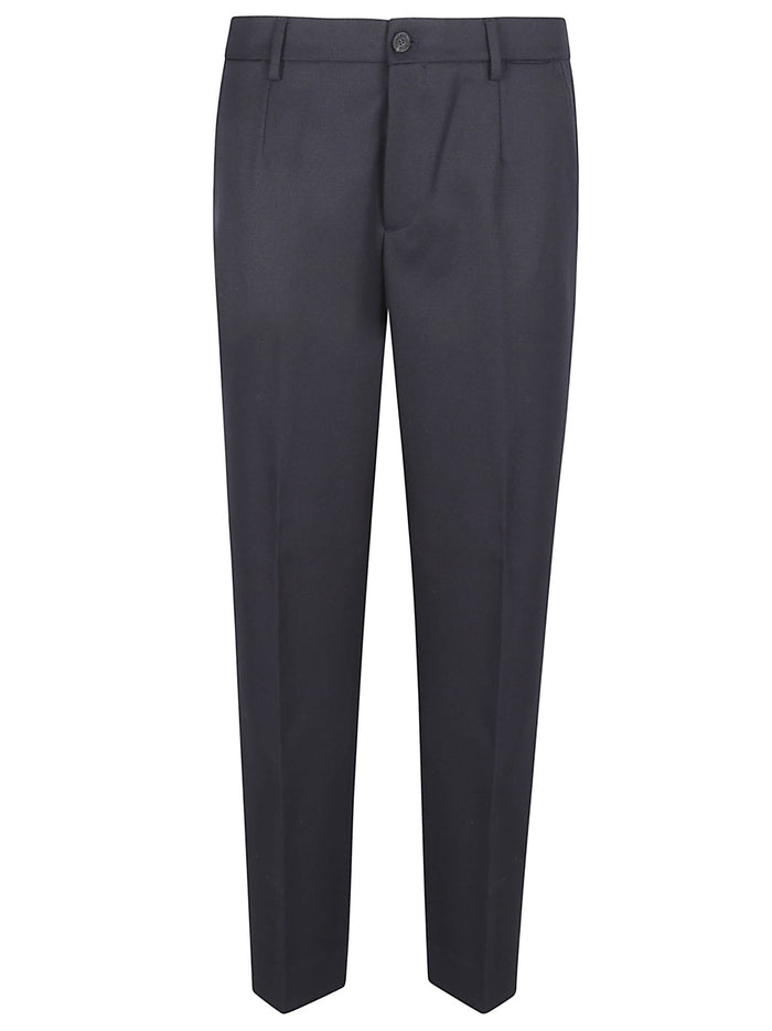 Golden Goose Trousers Blue Polyester Virgin Wool
