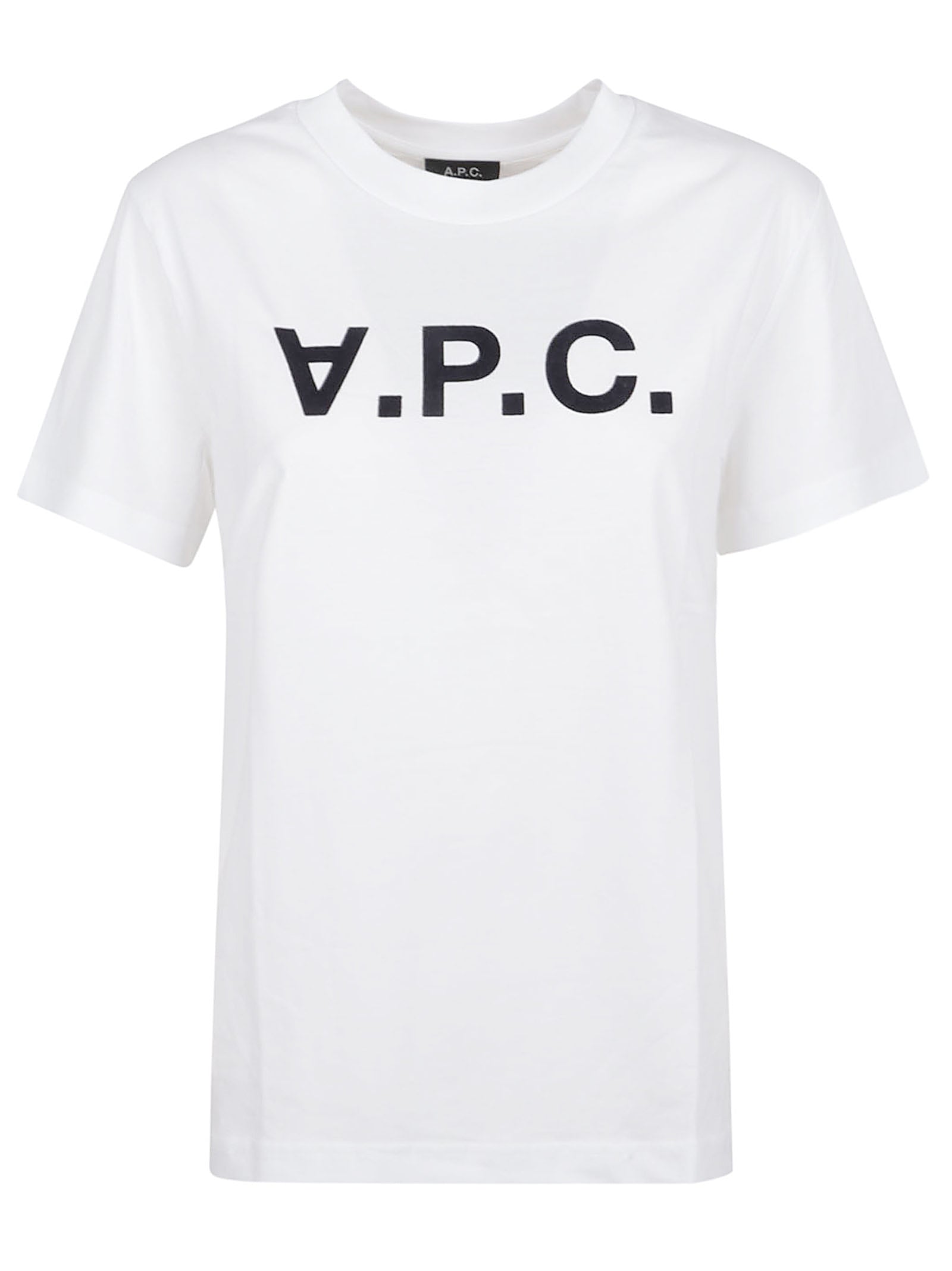 A.P.C. T-shirts and Polos White/dark Organic Cotton