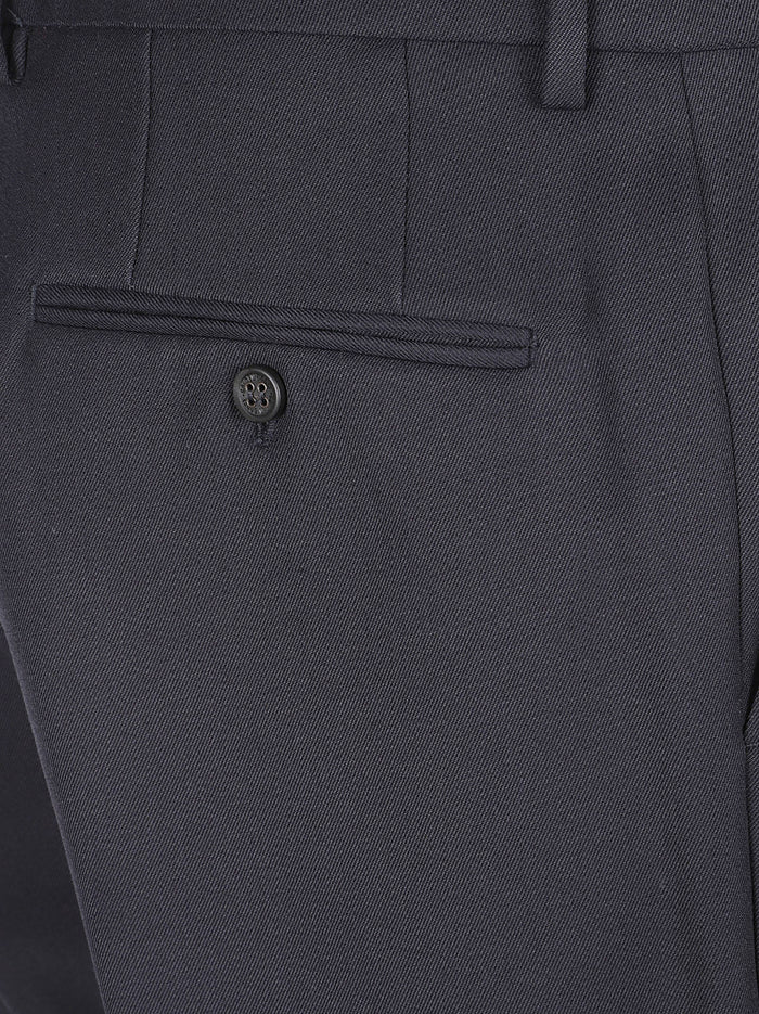Golden Goose Trousers Blue Polyester Virgin Wool