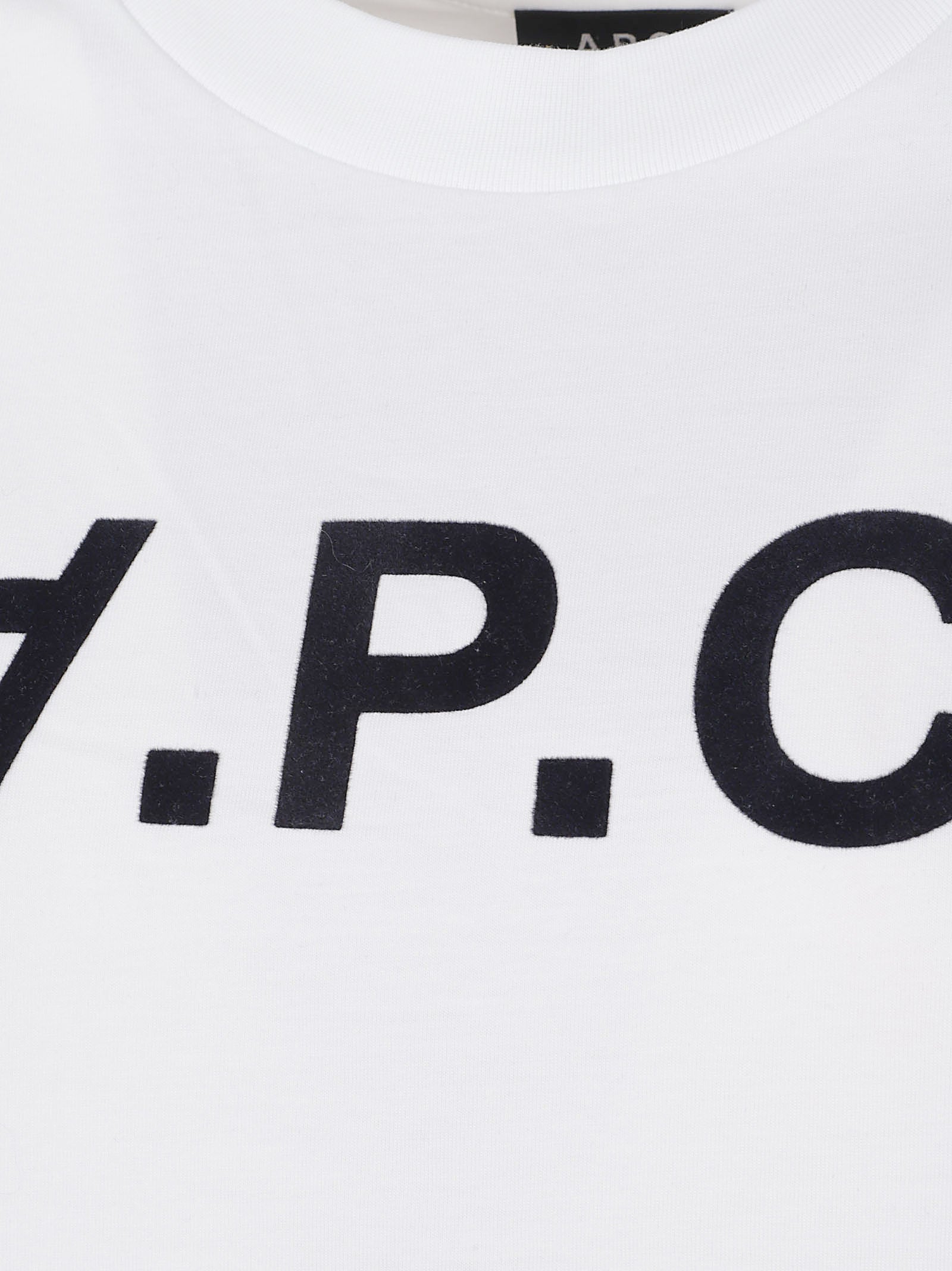 A.P.C. T-shirts and Polos White/dark Organic Cotton