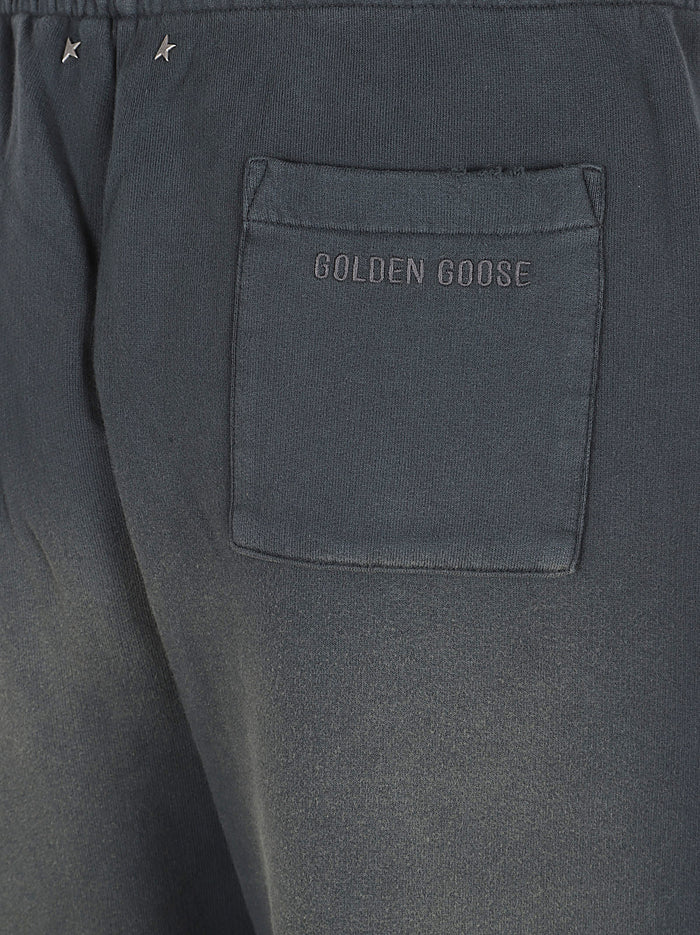 Golden Goose Trousers Bleached Washed black Cotton