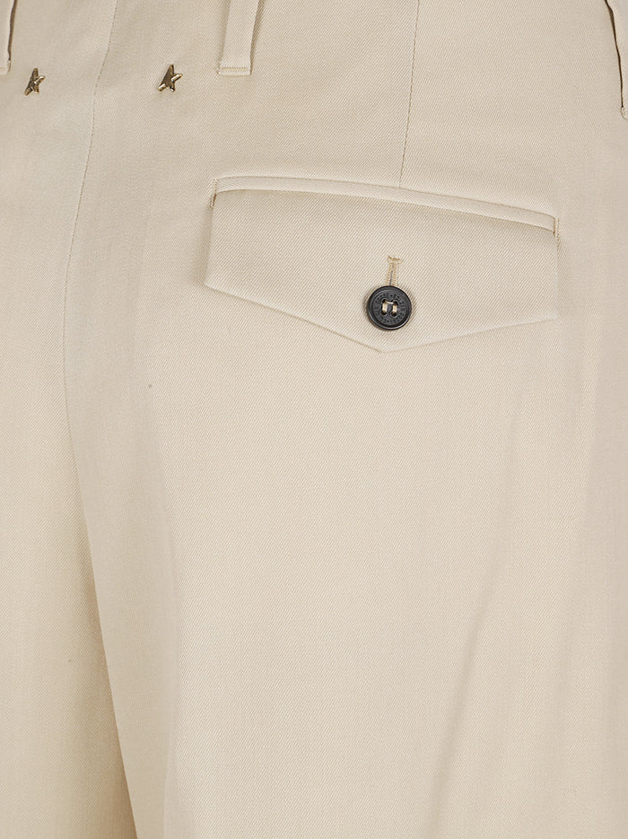 Golden Goose Trousers Sand Virgin Wool