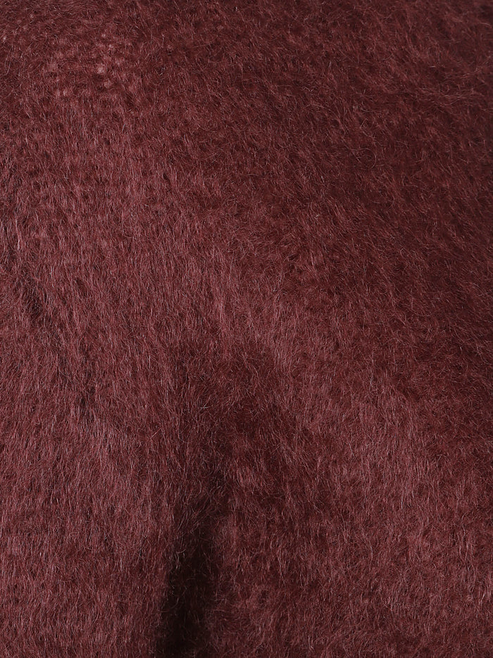 Max Mara Top Red Mohair Capra Hircus