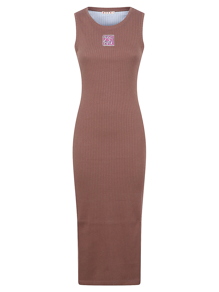 Marni Dresses Tobacco Cotton Knit