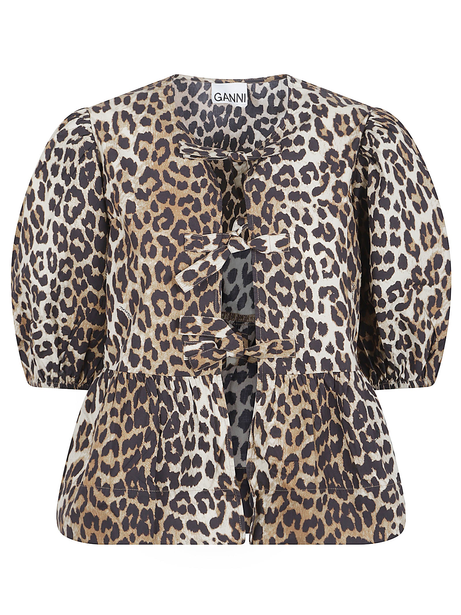 GANNI Shirts Brown Organic Cotton