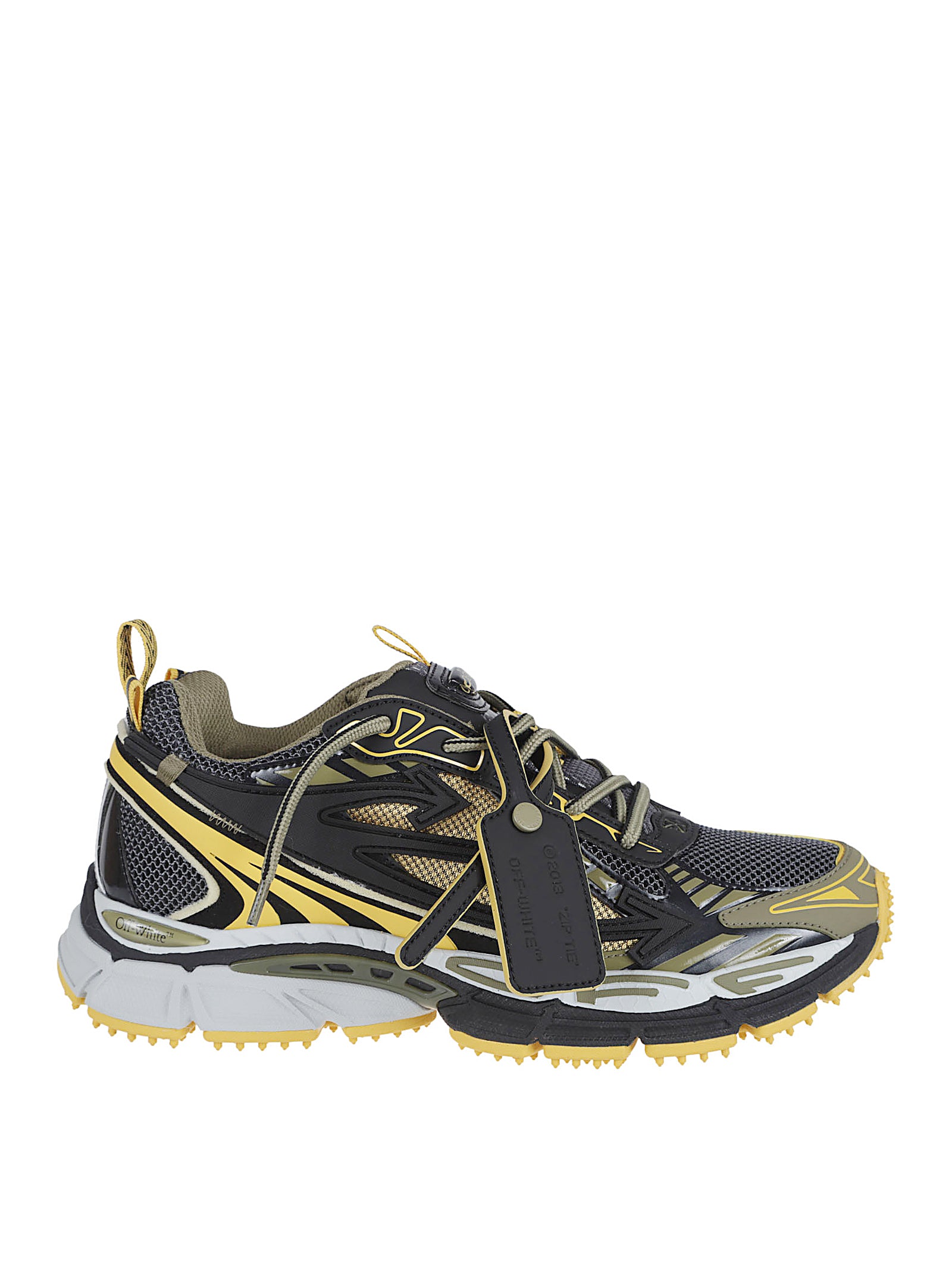 Off White Sneakers Black - Ocher Yellow Rubber