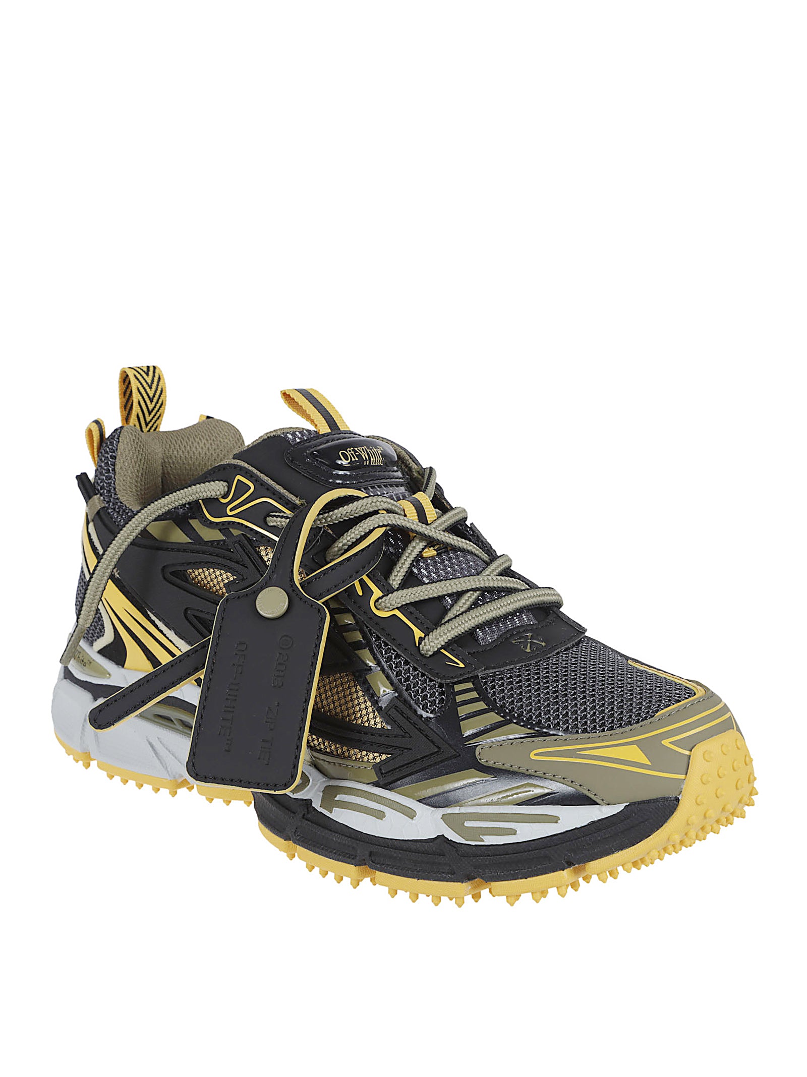 Off White Sneakers Black - Ocher Yellow Rubber