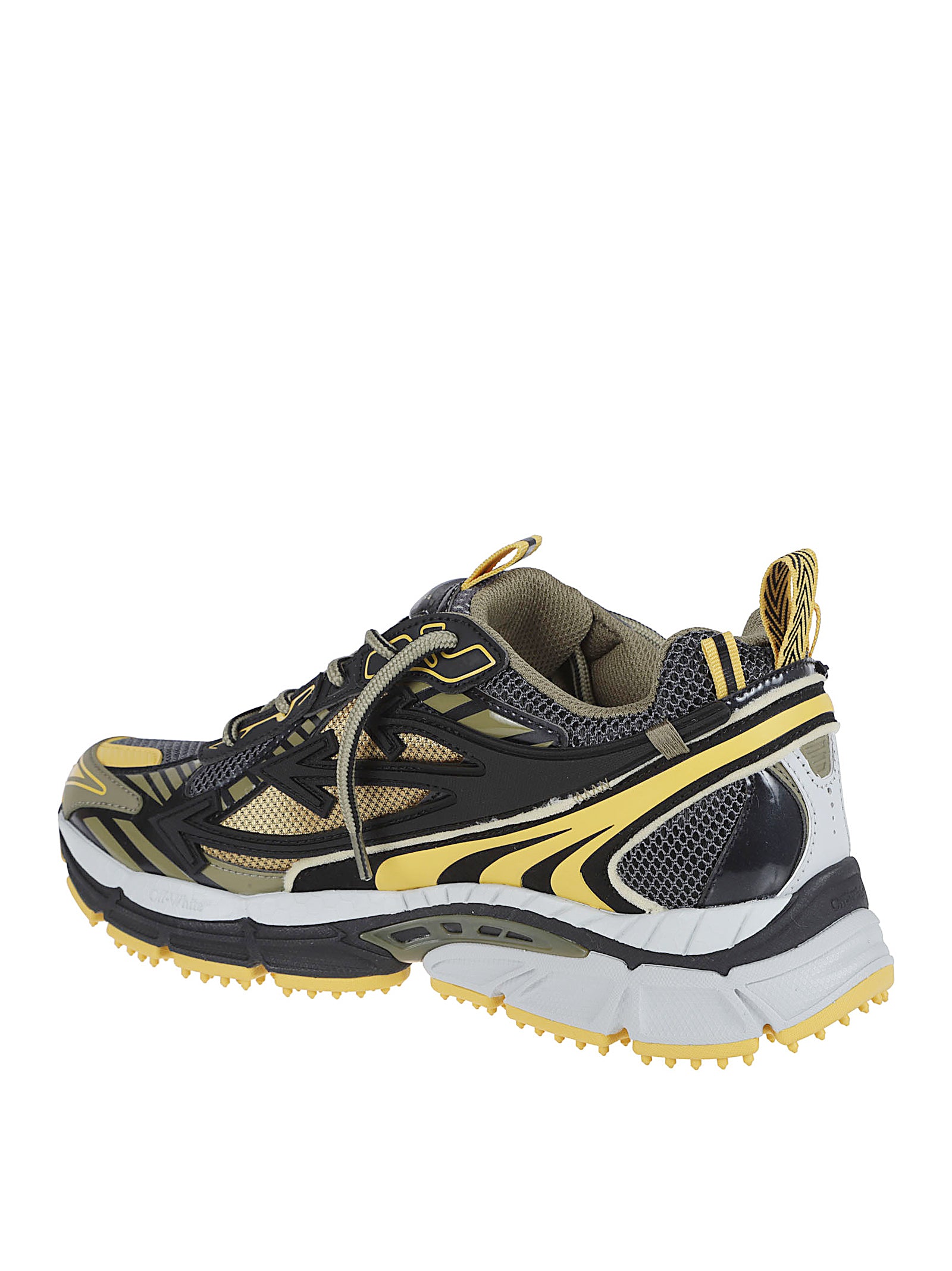 Off White Sneakers Black - Ocher Yellow Rubber