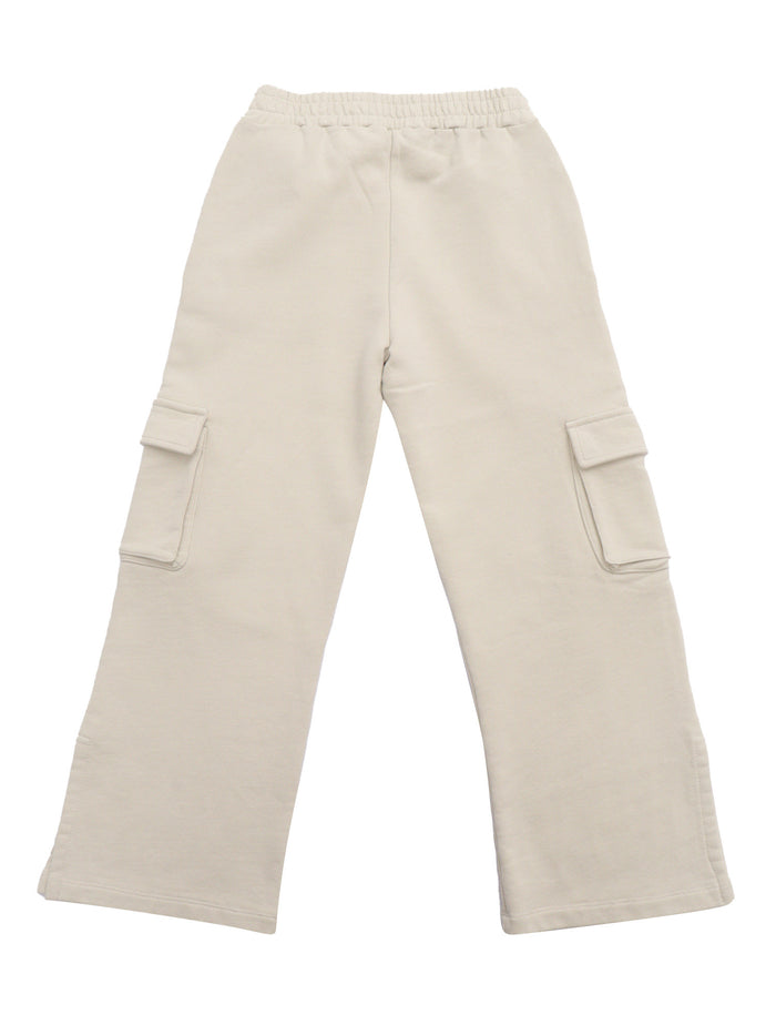 CARGO BOOKISH SWEATPANT LIGHT GREY - SIL Beige Cotton Lining Trackpants