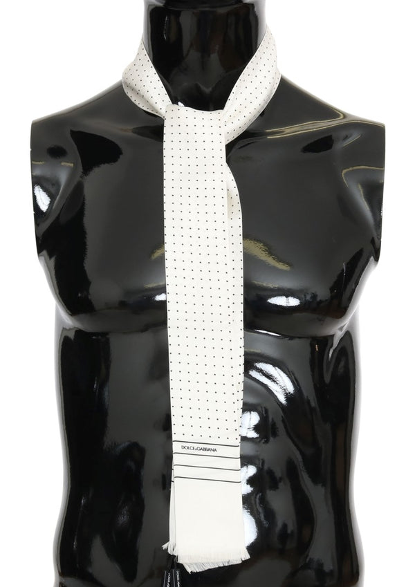Dolce & Gabbana 100% Silk scarf in white