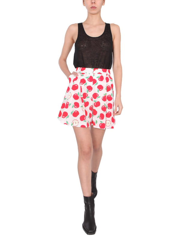 Cotton Poplin High Waist Shorts Multicolour