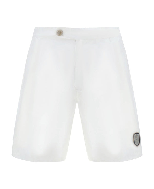 Brunello Cucinelli Mens White Tailored Gym Shorts