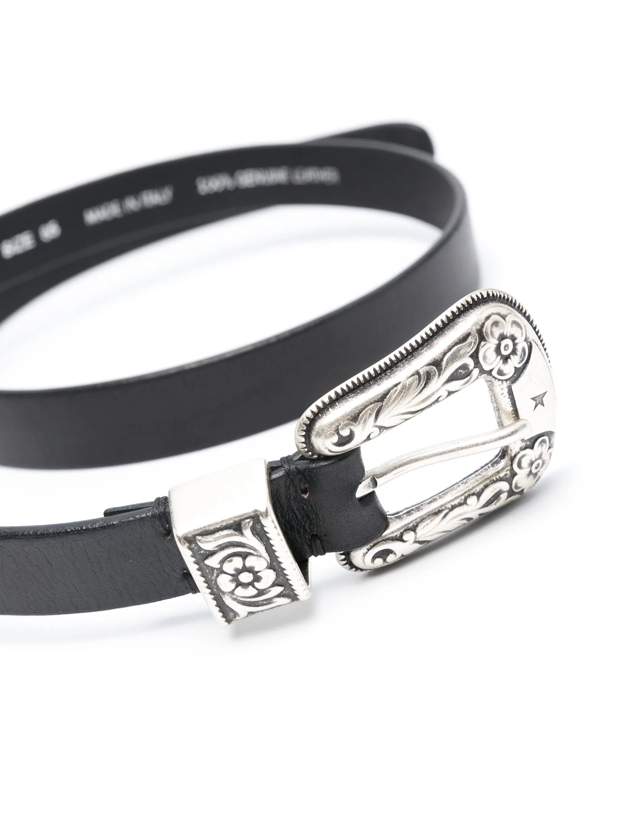 New Belt Black Leather Cintura