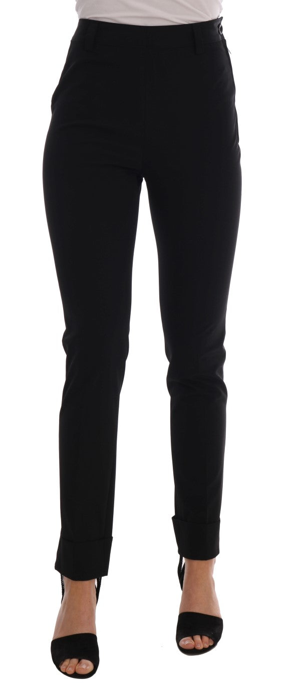 Ermanno Scervino 90% Polyester leggings in black
