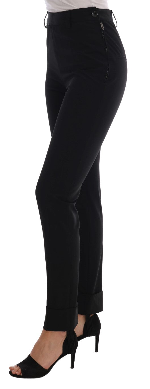 Ermanno Scervino 90% Polyester leggings in black — view 2