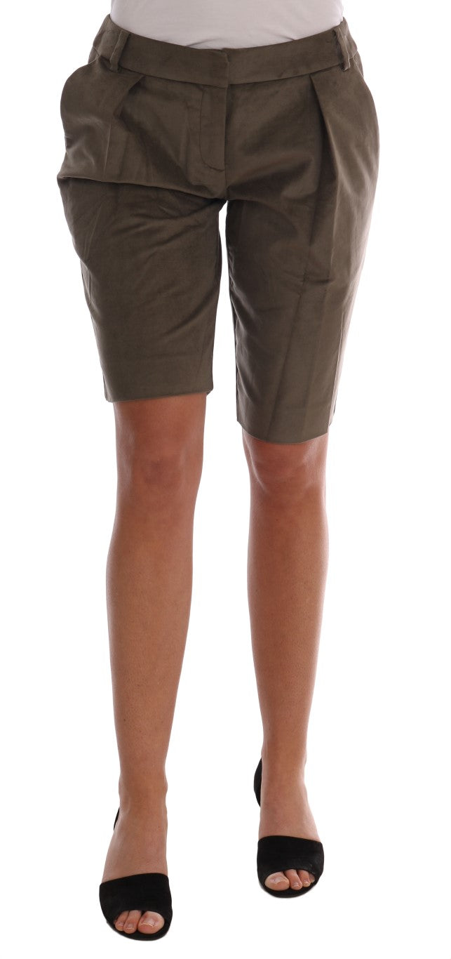 Ermanno Scervino 49% Cotton bermuda shorts in brown