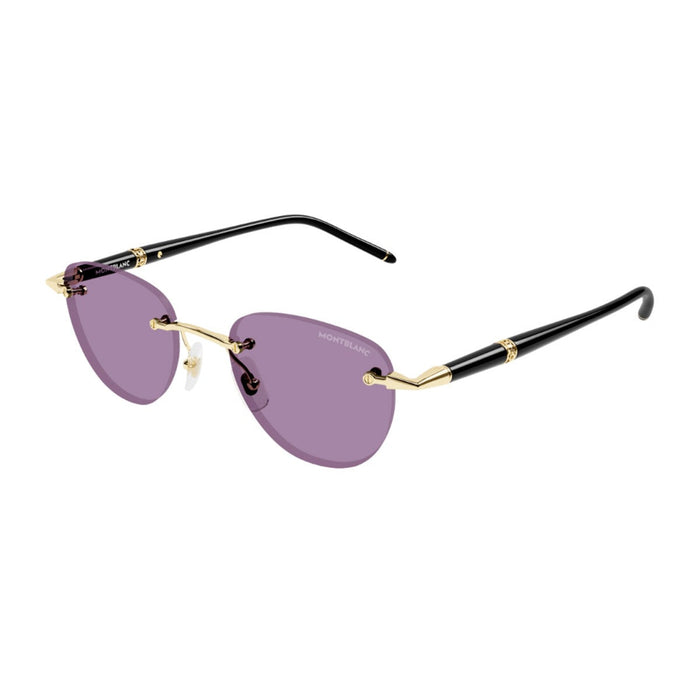 Montblanc Mb0412s Linea Meisterstuck Black Iniettato/metallo Sunglasses