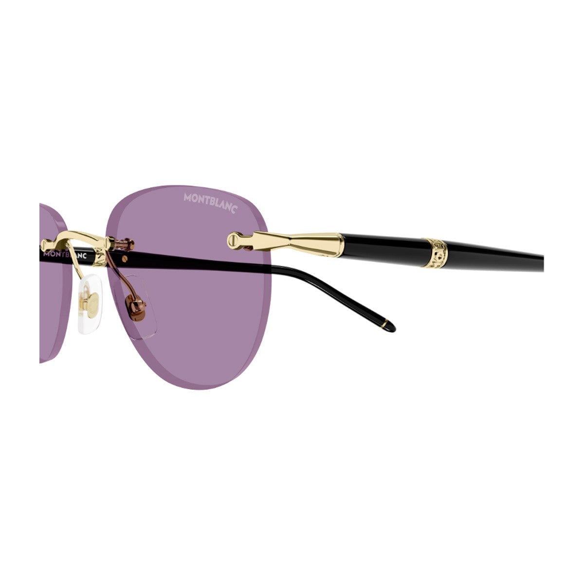 Montblanc Mb0412s Linea Meisterstuck Black Iniettato/metallo Sunglasses