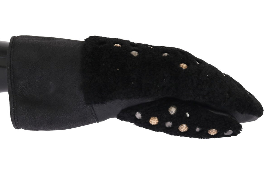 Dolce & Gabbana Leather gloves in black