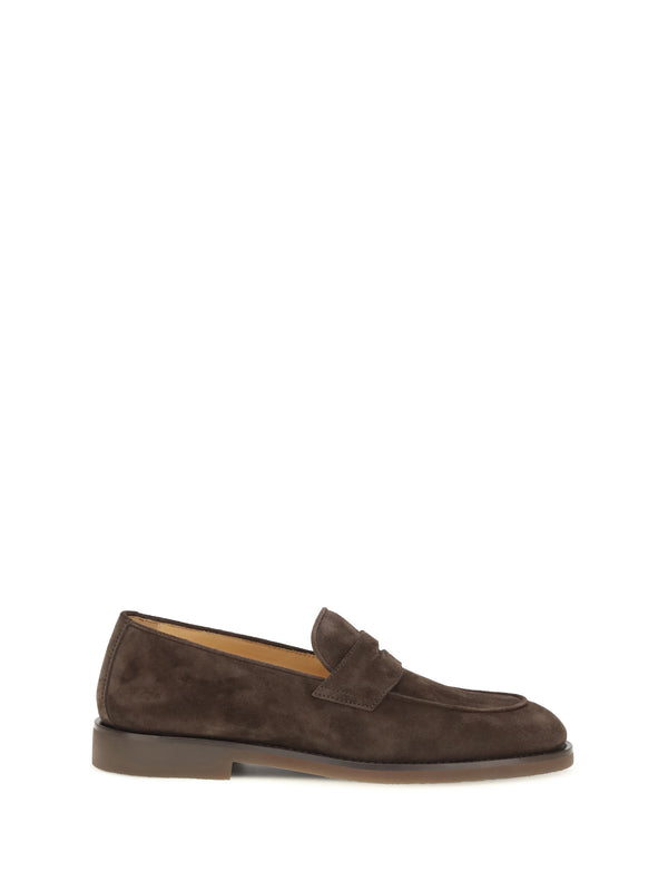 Brunello Cucinelli Upper: 100% calf leather; Sole: 100% rubber loafer in brown