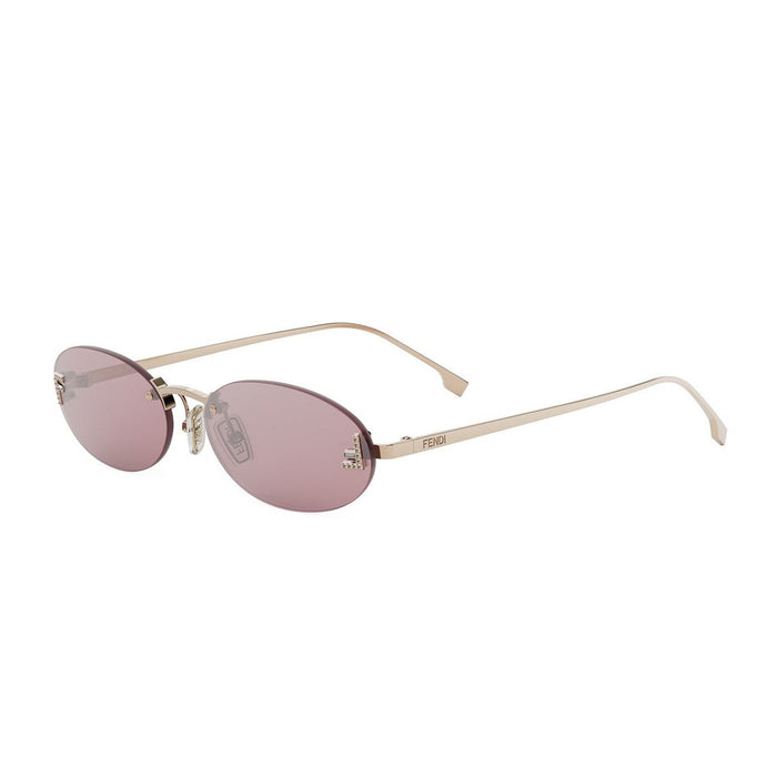 Fendi First Crystal Rose Gold Metallo Sunglasses