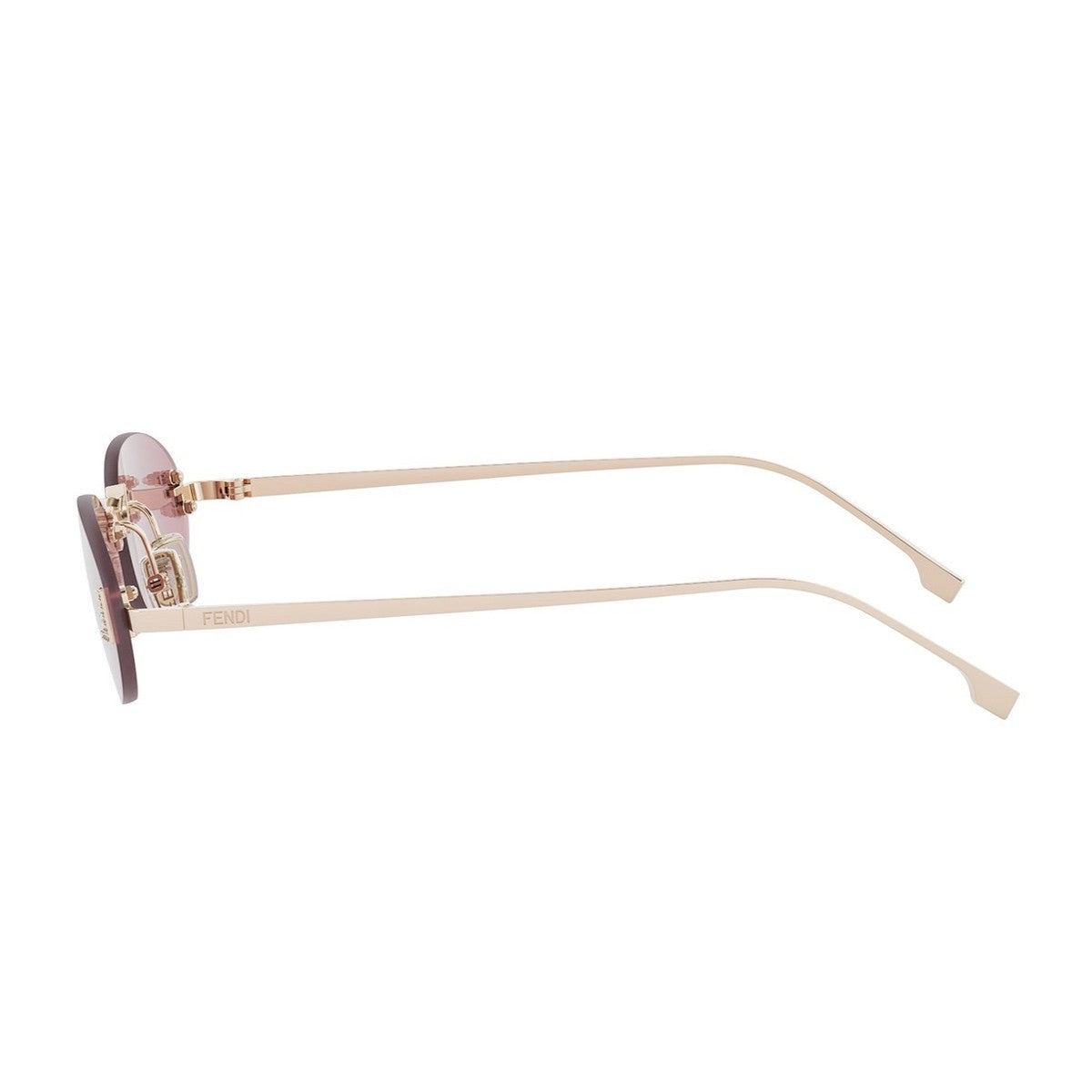 Fendi First Crystal Rose Gold Metallo Sunglasses