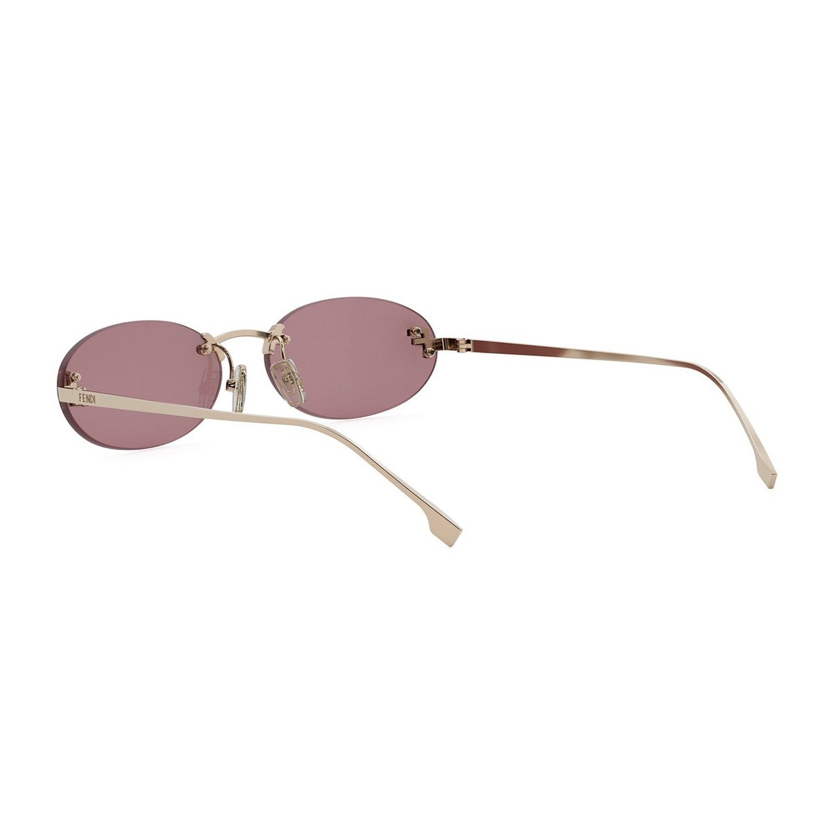 Fendi First Crystal Rose Gold Metallo Sunglasses